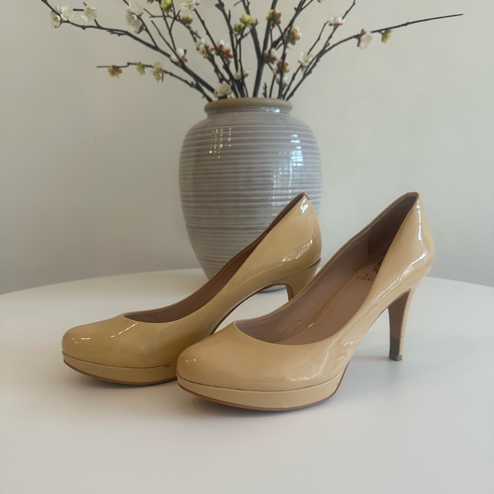 Vince Camuto Desti Patent Women's Pumps in Nude